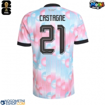 Moški Nogometni dresi Belgija Timothy Castagne #21 Gostujoči SP 2026 Kratek Rokav